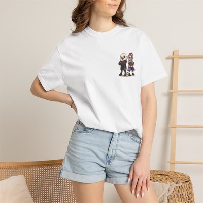Eagle and BellBird Soccer Players T-shirt | Cute Animal Sports Illustration