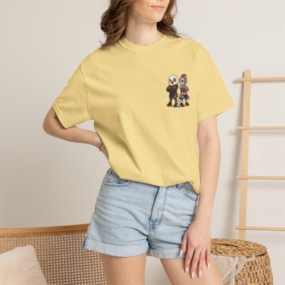 Eagle and BellBird Soccer Players T-shirt | Cute Animal Sports Illustration