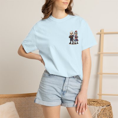 Eagle and BellBird Soccer Players T-shirt | Cute Animal Sports Illustration