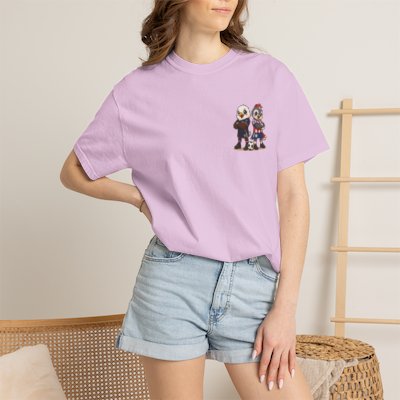 Eagle and BellBird Soccer Players T-shirt | Cute Animal Sports Illustration