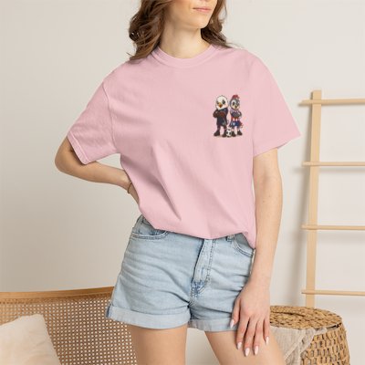 Eagle and BellBird Soccer Players T-shirt | Cute Animal Sports Illustration
