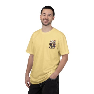 Eagle and BellBird Soccer Players T-shirt | Cute Animal Sports Illustration