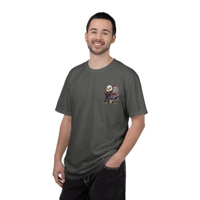 Eagle and BellBird Soccer Players T-shirt | Cute Animal Sports Illustration