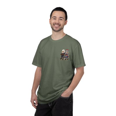 Eagle and BellBird Soccer Players T-shirt | Cute Animal Sports Illustration