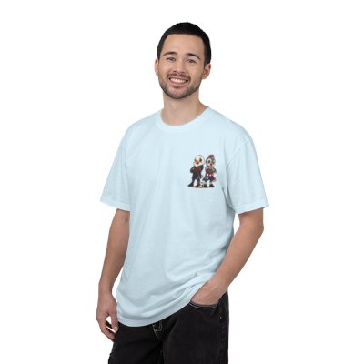 Eagle and BellBird Soccer Players T-shirt | Cute Animal Sports Illustration