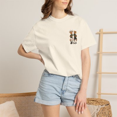 Jaguar and Springbok Soccer Players T-shirt | Cute Animal Sports Illustration