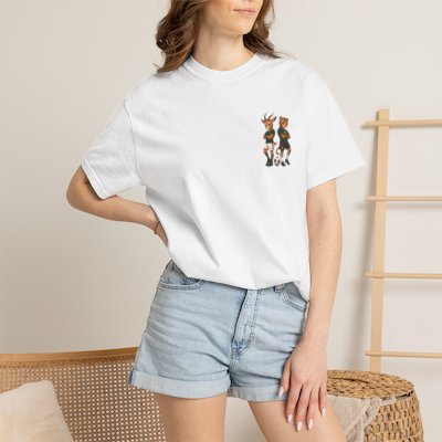 Jaguar and Springbok Soccer Players T-shirt | Cute Animal Sports Illustration