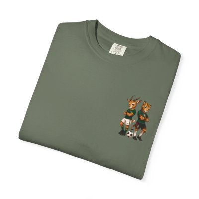Jaguar and Springbok Soccer Players T-shirt | Cute Animal Sports Illustration