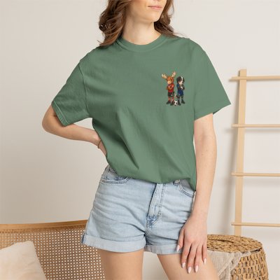 Moose and Dog Soccer Players T-shirt | Cute Animal Sports Illustration
