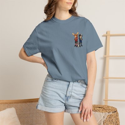 Moose and Dog Soccer Players T-shirt | Cute Animal Sports Illustration