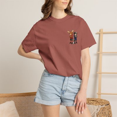 Moose and Dog Soccer Players T-shirt | Cute Animal Sports Illustration