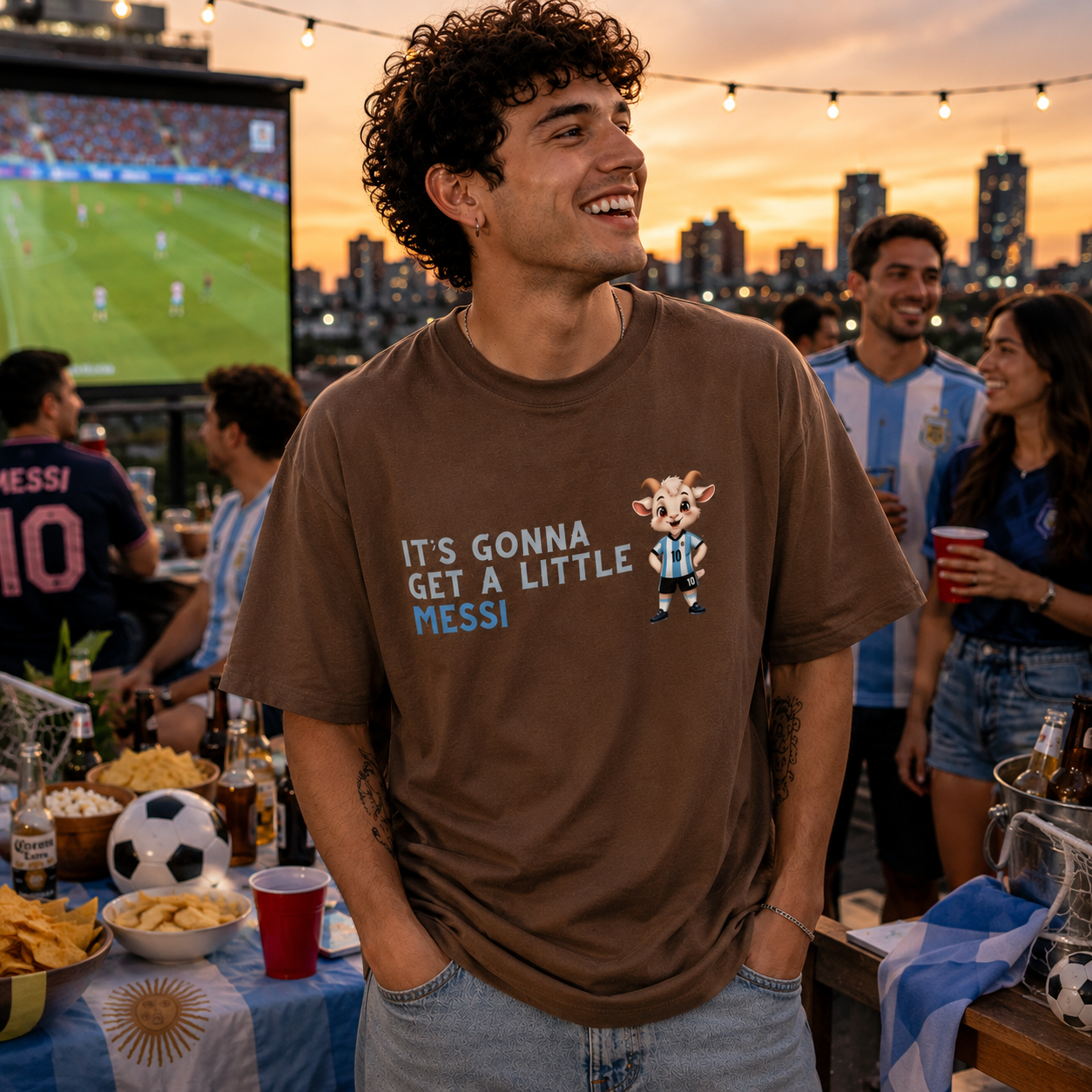Its Gonna Get a Little Messi T-Shirt | Soccer Goat Cartoon Tee