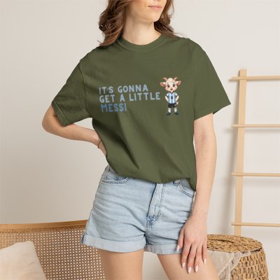 Its Gonna Get a Little Messi T-Shirt | Soccer Goat Cartoon Tee