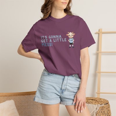 Its Gonna Get a Little Messi T-Shirt | Soccer Goat Cartoon Tee