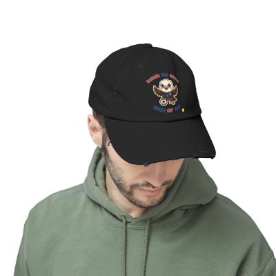 Eagle Mascot Cap | Distressed Baseball Hat, Retro School Spirit