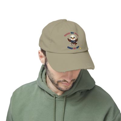 Eagle Mascot Cap | Distressed Baseball Hat, Retro School Spirit