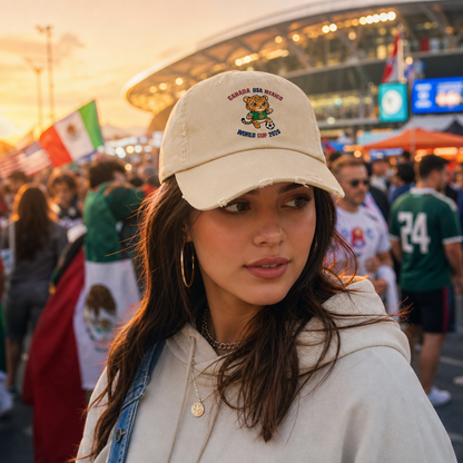 Jaguar Soccer Cap | Cute Vintage Kitten Mascot Distressed Hat