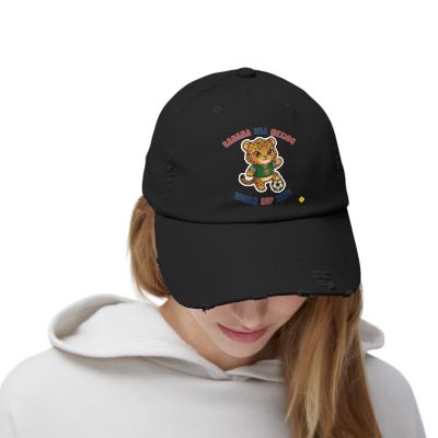 Jaguar Soccer Cap | Cute Vintage Kitten Mascot Distressed Hat