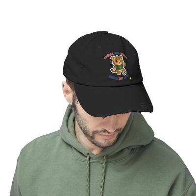 Jaguar Soccer Cap | Cute Vintage Kitten Mascot Distressed Hat