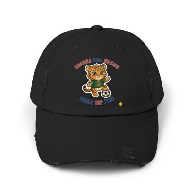Jaguar Soccer Cap | Cute Vintage Kitten Mascot Distressed Hat