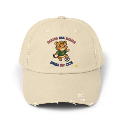 Jaguar Soccer Cap | Cute Vintage Kitten Mascot Distressed Hat