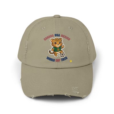Jaguar Soccer Cap | Cute Vintage Kitten Mascot Distressed Hat