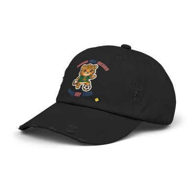 Jaguar Soccer Cap | Cute Vintage Kitten Mascot Distressed Hat