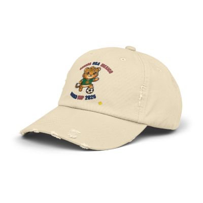 Jaguar Soccer Cap | Cute Vintage Kitten Mascot Distressed Hat