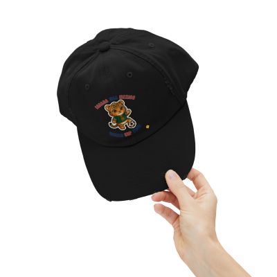 Jaguar Soccer Cap | Cute Vintage Kitten Mascot Distressed Hat