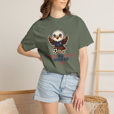 Eagle Soccer Mascot Canada USA Mexico World Cup 2026 T-shirt