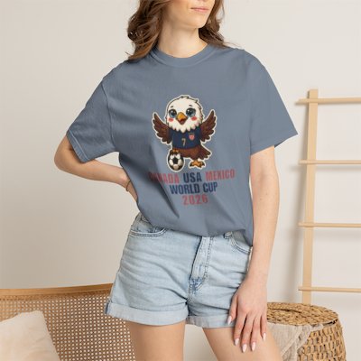 Eagle Soccer Mascot Canada USA Mexico World Cup 2026 T-shirt