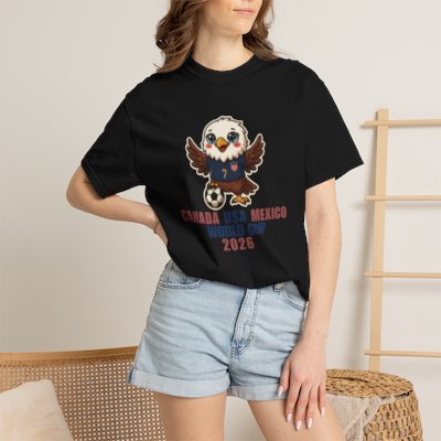 Eagle Soccer Mascot Canada USA Mexico World Cup 2026 T-shirt