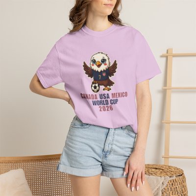 Eagle Soccer Mascot Canada USA Mexico World Cup 2026 T-shirt