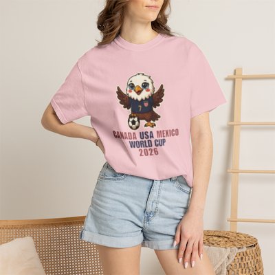 Eagle Soccer Mascot Canada USA Mexico World Cup 2026 T-shirt