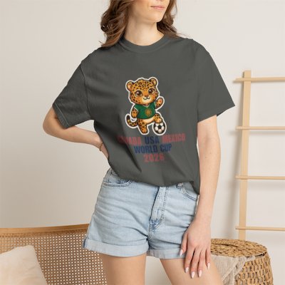 Jaguar Soccer Mascot Canada USA Mexico World Cup 2026 T-shirt