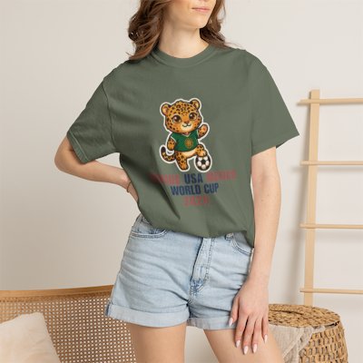 Jaguar Soccer Mascot Canada USA Mexico World Cup 2026 T-shirt