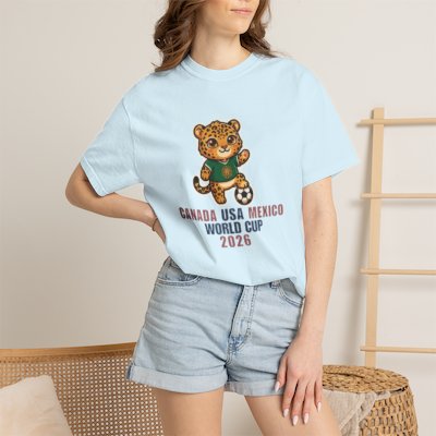 Jaguar Soccer Mascot Canada USA Mexico World Cup 2026 T-shirt