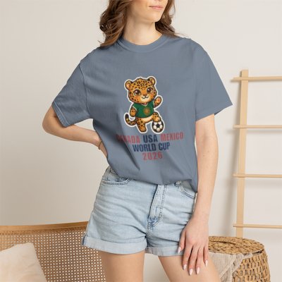 Jaguar Soccer Mascot Canada USA Mexico World Cup 2026 T-shirt