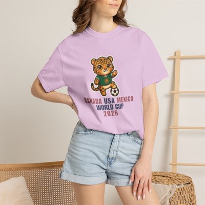 Jaguar Soccer Mascot Canada USA Mexico World Cup 2026 T-shirt