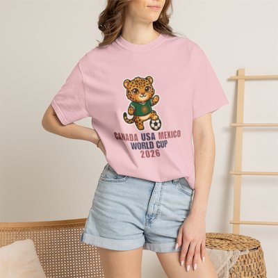 Jaguar Soccer Mascot Canada USA Mexico World Cup 2026 T-shirt