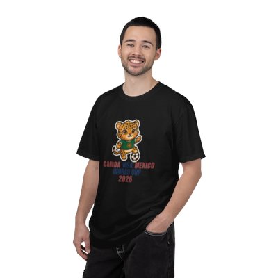 Jaguar Soccer Mascot Canada USA Mexico World Cup 2026 T-shirt