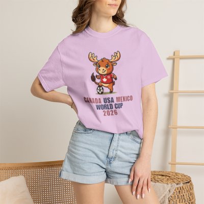Moose Soccer Mascot Canada USA Mexico World Cup 2026 T-shirt