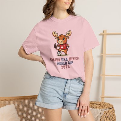 Moose Soccer Mascot Canada USA Mexico World Cup 2026 T-shirt