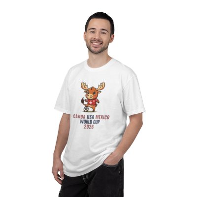 Moose Soccer Mascot Canada USA Mexico World Cup 2026 T-shirt