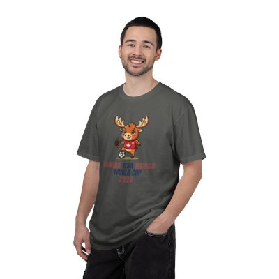 Moose Soccer Mascot Canada USA Mexico World Cup 2026 T-shirt