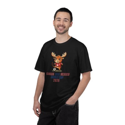 Moose Soccer Mascot Canada USA Mexico World Cup 2026 T-shirt