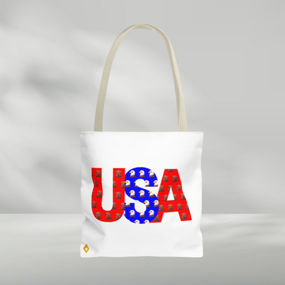 Tote Bag | USA Patriotic Design | Fourth of July Eco-Friendly Carryall