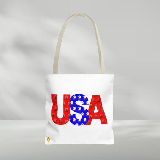 Tote Bag | USA Patriotic Design | Fourth of July Eco-Friendly Carryall