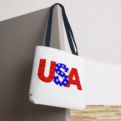 Tote Bag | USA Patriotic Design | Fourth of July Eco-Friendly Carryall