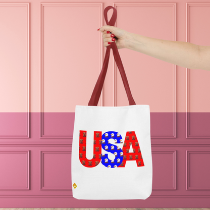 Tote Bag | USA Patriotic Design | Fourth of July Eco-Friendly Carryall